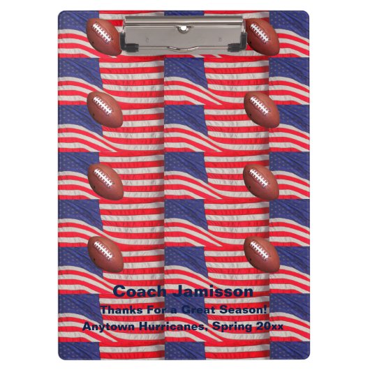 Porte-bloc Drapeaux américains patriotiques, Nom de l'entraîn (Devant)