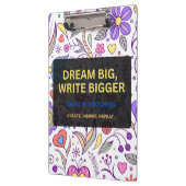 Porte-bloc Dream Big, Write Bigger – Inspirational (Gauche)