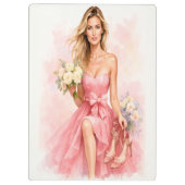 Porte-bloc Dreamy Watercolor Bride (Dos)