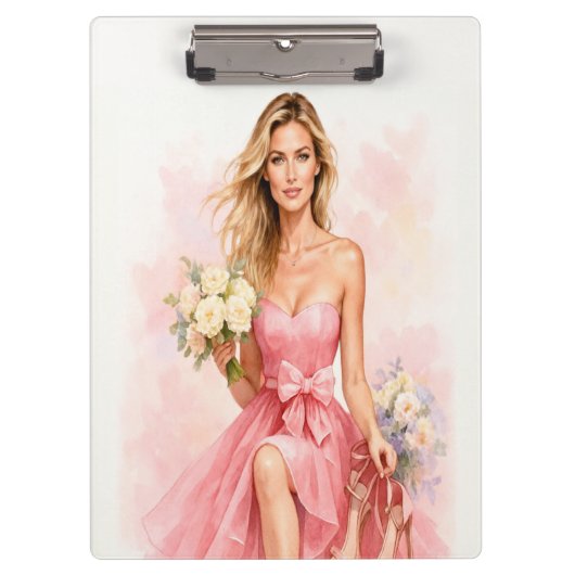 Porte-bloc Dreamy Watercolor Bride (Devant)