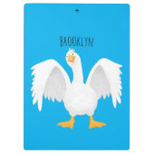 Porte-bloc Drôle curieuse dessin animé d'oie domestique (Dos)