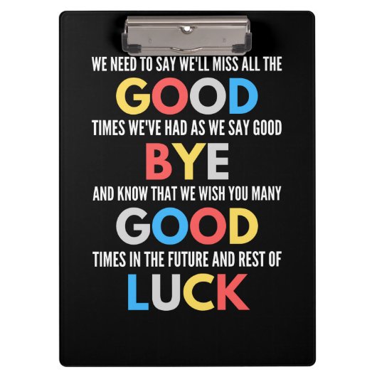 Porte-bloc Drôle de partir Adieu (Devant)