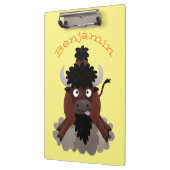 Porte-bloc Drôle dessin animé de bison de buffle (Gauche)