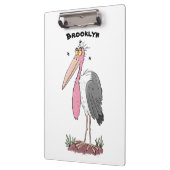 Porte-bloc Drôle dessin animé de cigogne en marabou (Gauche)
