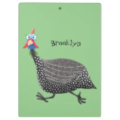 Porte-bloc Drôle dessin animé d'oiseau de Guineafowl (Dos)