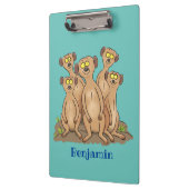 Porte-bloc Drôle dessin de la famille meerkat (Gauche)