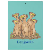 Porte-bloc Drôle dessin de la famille meerkat (Dos)