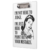 Porte-bloc Drôle "pas ici pour juger" le porte - bloc nommé (Gauche)