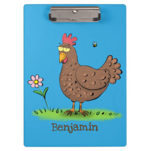 Porte-bloc Drôle poulet rustique whimsical dessin animé