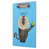 Porte-bloc Drôle singe-singe macaque à queue de lion (Gauche)