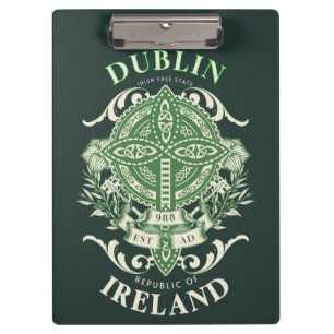 Porte-bloc Dublin Irlande Croix Celtique Irlandaise