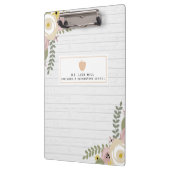 Porte-bloc Dusty Floral Grey Porte - bloc enseignant (Gauche)