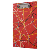 Porte-bloc Dynamic Red Abstract Geometric Monogram (Gauche)