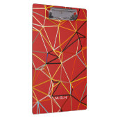 Porte-bloc Dynamic Red Abstract Geometric Monogram (Swatch)