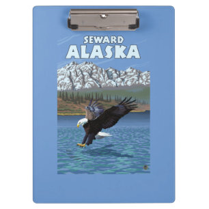 Porte-bloc Eagle chauve plongeant - Seward, Alaska