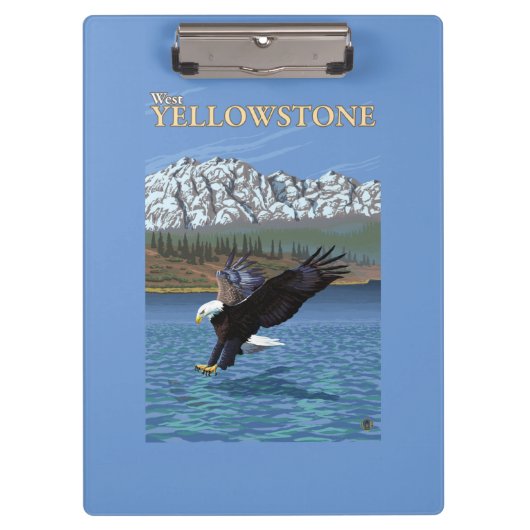 Porte-bloc Eagle chauve plongeant - Yellowstone occidental, (Devant)