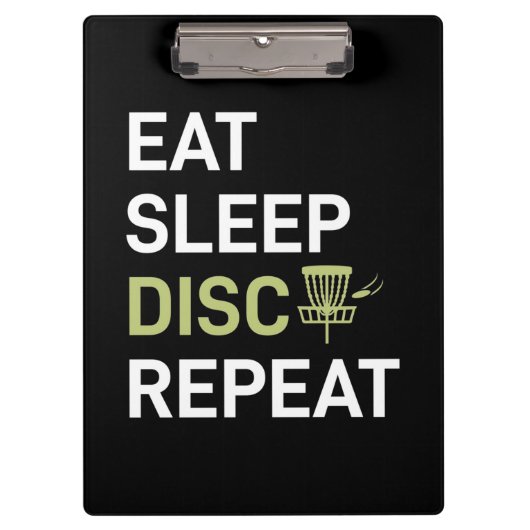 Porte-bloc Eat Sleep Disk Golf Répéter (Devant)