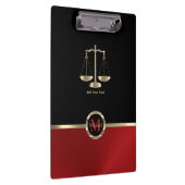 Porte-bloc Échelles de justice - Monogramme noir et rouge (Swatch)