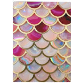 Porte-bloc Échelles de sirènes d'iridescente rose (Dos)