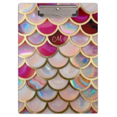 Porte-bloc Échelles de sirènes d'iridescente rose (Devant)