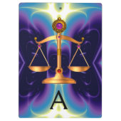 PORTE-BLOC ÉCHELLES D'OR DE LA LOI AVEC GEM STONES MONOGRAM (Dos)