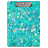 Porte-bloc Échelles turquoises de sirène en métal de parties (Devant)