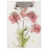 Porte-bloc Éclaboussure rose foncée florale (Devant)