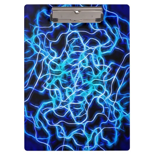 Porte-bloc Éclair électrique néon bleu Tesla Coil (Devant)