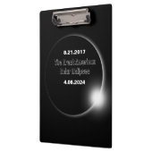 Porte-bloc Éclipse solaire double datée 2024 & 2017 (Gauche)