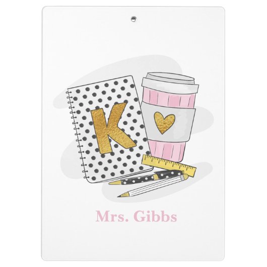 Porte-bloc École d'enseignant White Kindergarten (Dos)