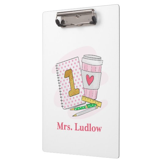 Porte-bloc École d'enseignement de première année en rose per (Gauche)