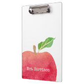 Porte-bloc École rouge personnalisée d'Apple d'aquarelle de (Gauche)