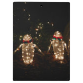 Porte-bloc Écran de lumière des fêtes de pingouins (Dos)