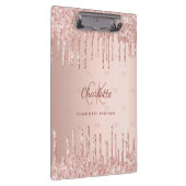 Porte-bloc Écriture monogramme de gouttes d'or rose (Swatch)