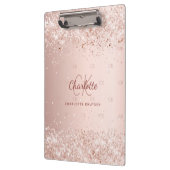 Porte-bloc Écriture rose or rose monogramme (Gauche)