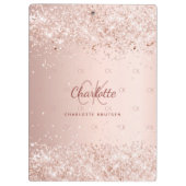 Porte-bloc Écriture rose or rose monogramme (Dos)