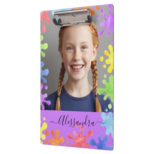 Porte-bloc Editable Pastel Splash Custom Photo Frame (Gauche)