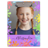 Porte-bloc Editable Pastel Splash Custom Photo Frame (Devant)