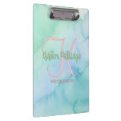 Porte-bloc éditeur de aquarelle bleu vert nom de l'écrivain m (Swatch)