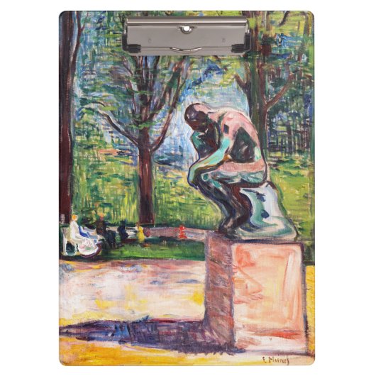 Porte-bloc Edvard Munch - Le penseur de Rodin (Devant)