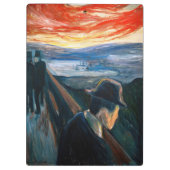Porte-bloc Edvard Munch - Maladie d'humeur au coucher du sole (Dos)