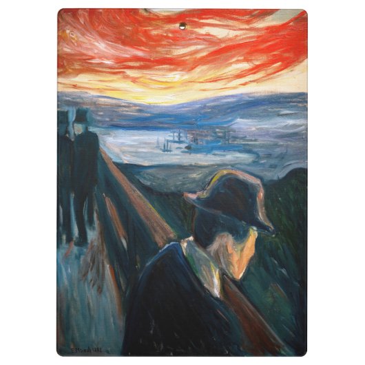 Porte-bloc Edvard Munch - Maladie d'humeur au coucher du sole (Dos)