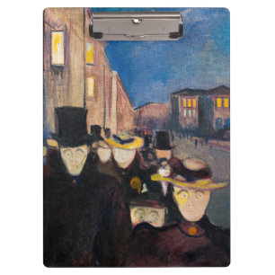 Porte-bloc Edvard Munch - Soirée sur Karl Johan Street