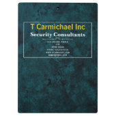 Porte-bloc Effet de marbre gris turquoise (Dos)