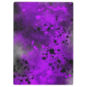 Porte-bloc Effet Dessin de peinture violet et noir (Dos)