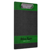 Porte-bloc Effet Faux en cuir noir et vert (Swatch)