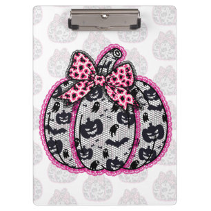 Porte-bloc Éffrayant Lace Halloween Citrouille Coquette