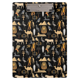 Porte-bloc  Egyptian Hieroglyphic Symbol Pattern Background  
