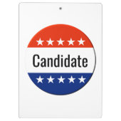 Porte-bloc Élection de 2024 pour les candidats personnalisés (Dos)