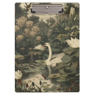 Porte-bloc Élégance Botanique – Cygne dans la Forêt
